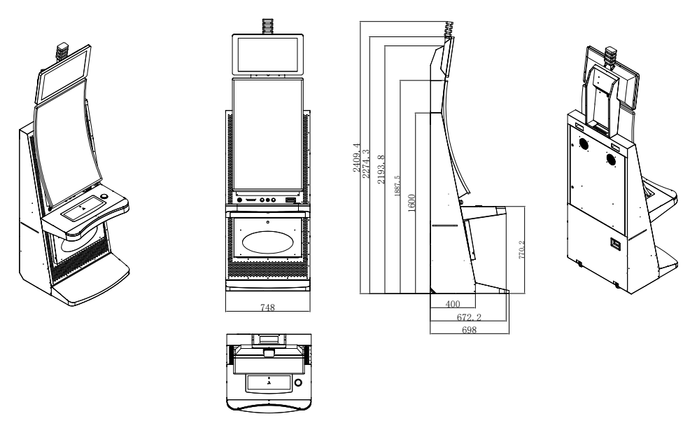 Coin operated arcade game cabinet amusement game machine