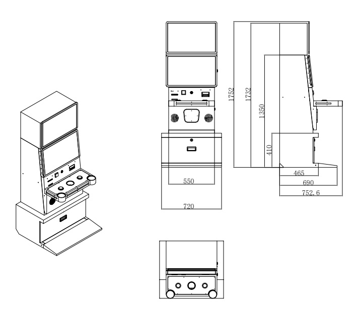 Coin operated arcade game cabinet amusement game machine