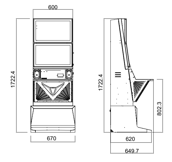 Coin operated arcade game cabinet amusement game machine