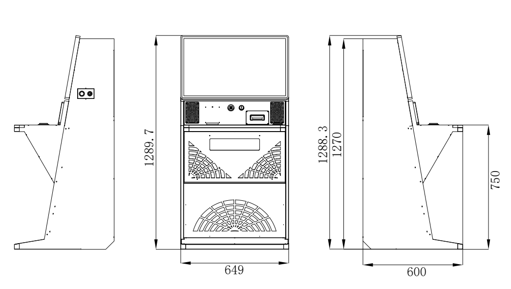Coin operated arcade game cabinet amusement game machine