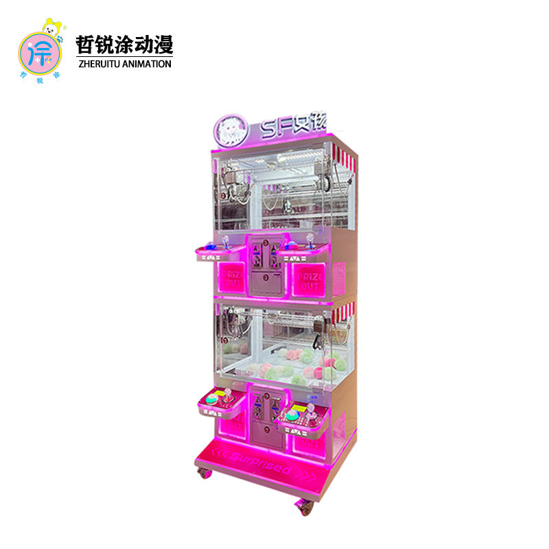 Wholesale Mini Doll Crane Toy Catcher 4 Players Prize Arcade Game Machines Mini Plush Crane Claw Machine