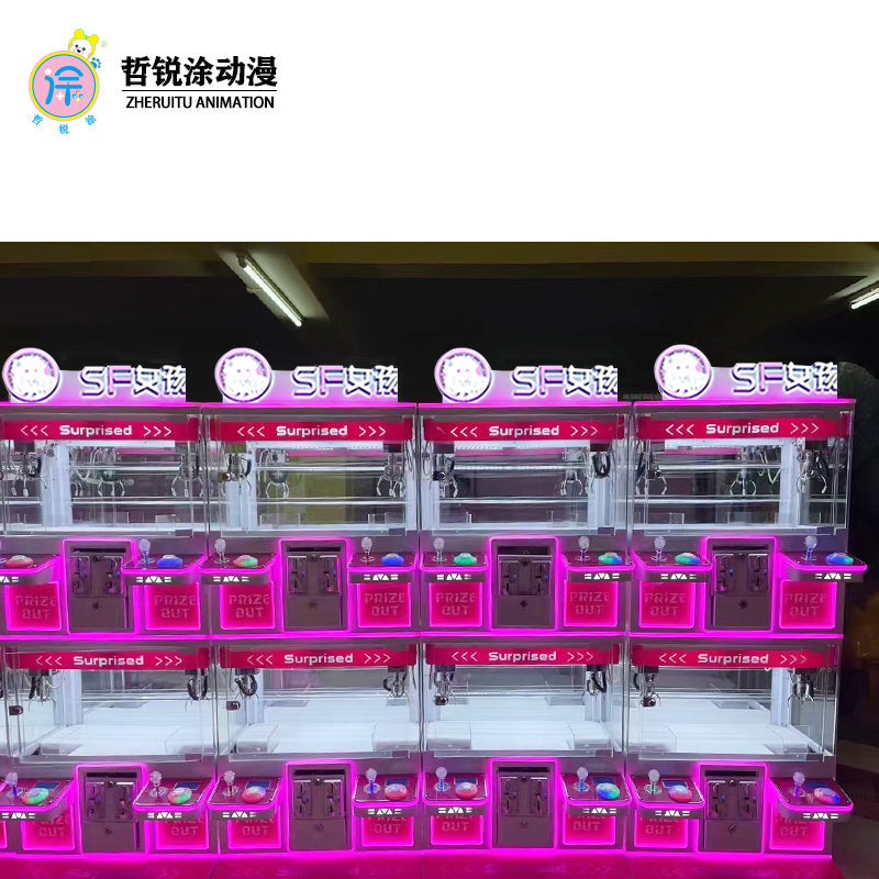 Wholesale Mini Doll Crane Toy Catcher 4 Players Prize Arcade Game Machines Mini Plush Crane Claw Machine