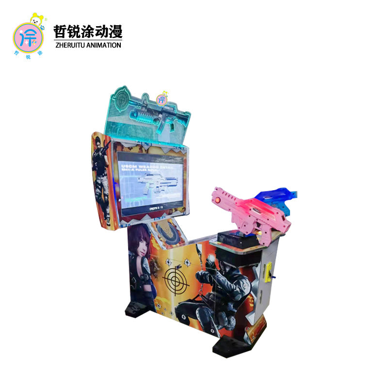 32-inch Full-Power Three-in-One Large-Scale Shooting Game Console Simulator Luxury Dual-Gun System