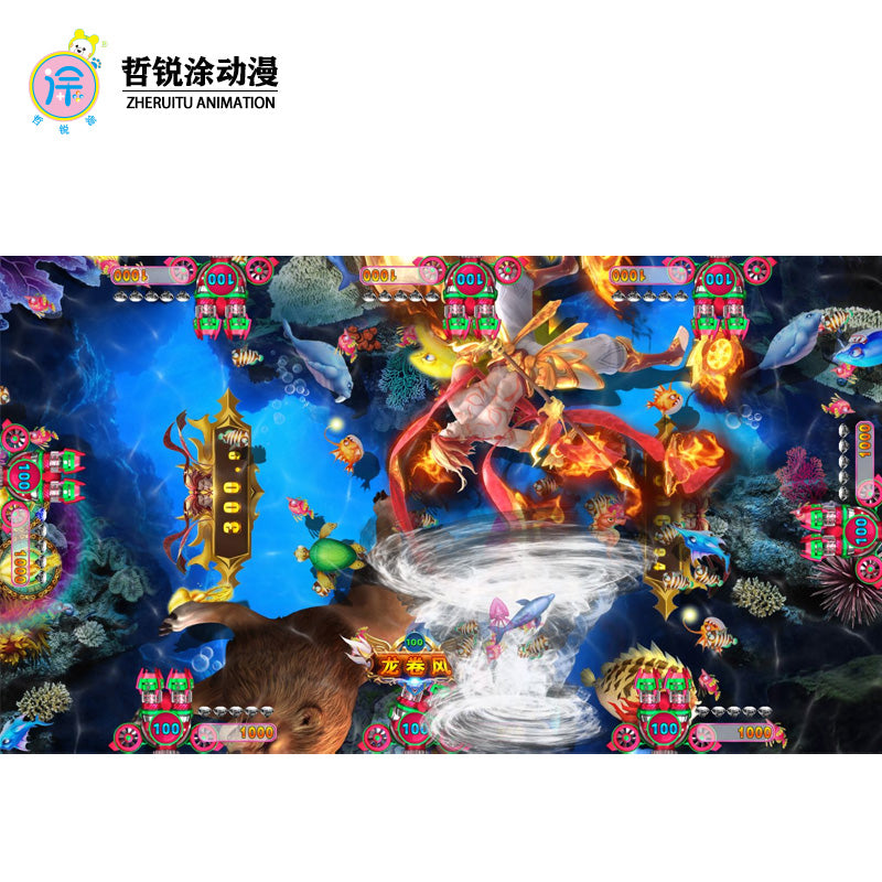 8player paddle fishing game electronic amusement park game hall fishing game fishing game shooting game