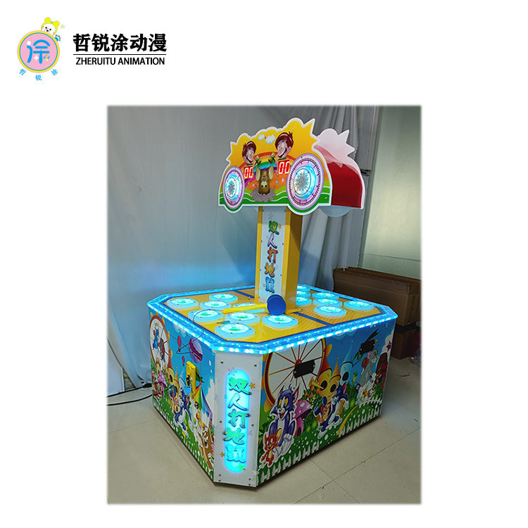 Luxury TwoPlayer Commercial WhackAMole Machine Large English Version Return Gift CoinOperated for Children
