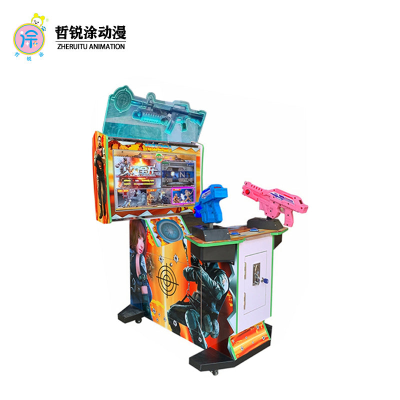 32-inch Full-Power Three-in-One Large-Scale Shooting Game Console Simulator Luxury Dual-Gun System