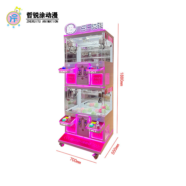 Wholesale Mini Doll Crane Toy Catcher 4 Players Prize Arcade Game Machines Mini Plush Crane Claw Machine