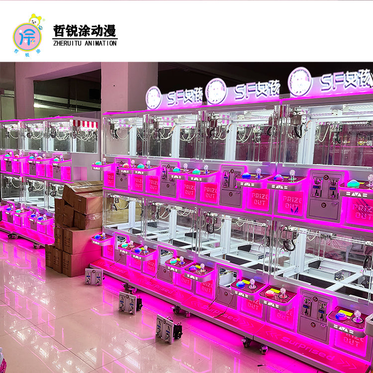 Wholesale Mini Doll Crane Toy Catcher 4 Players Prize Arcade Game Machines Mini Plush Crane Claw Machine