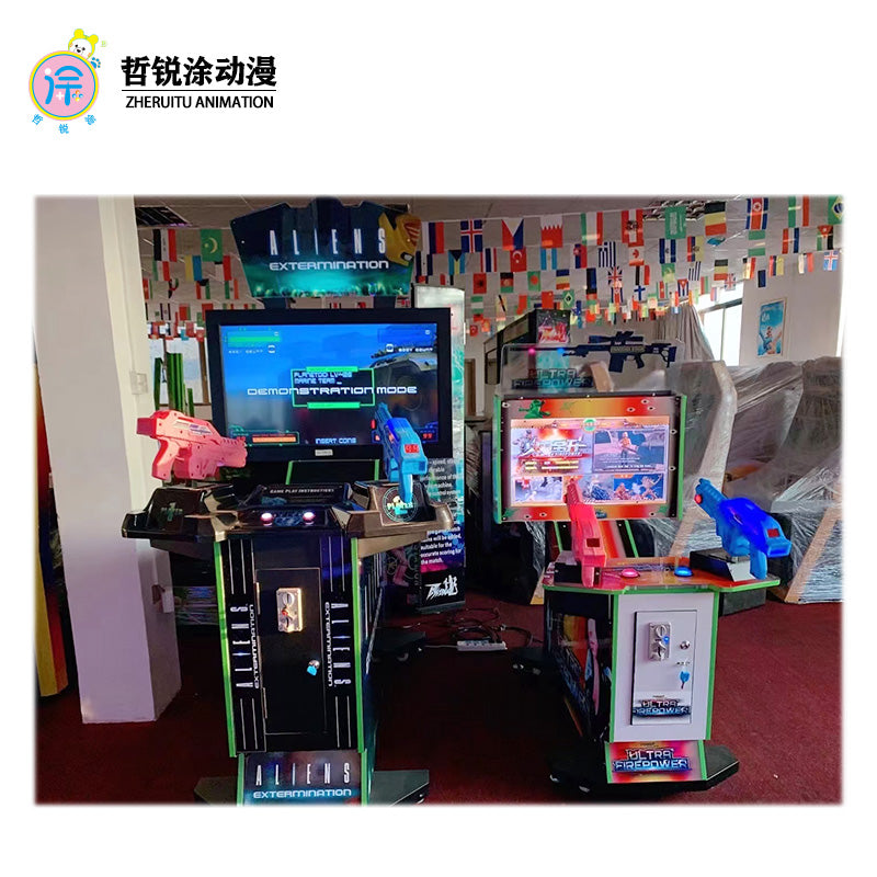 32-inch Full-Power Three-in-One Large-Scale Shooting Game Console Simulator Luxury Dual-Gun System