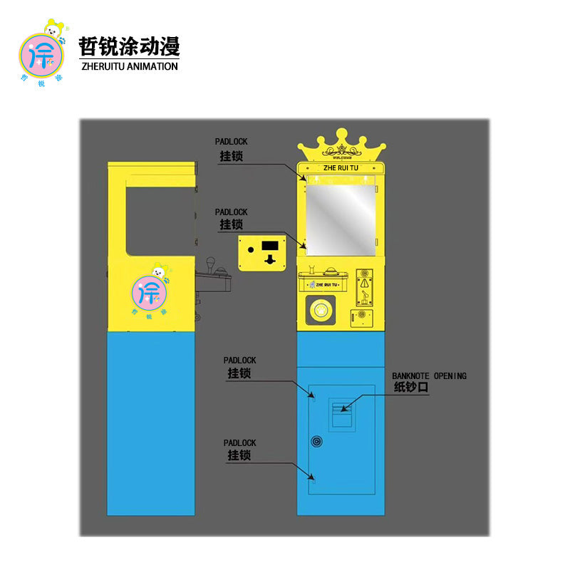 Popular Mini Home Claw Crane CoinOperated Arcade Gift Game Console Entertainment Center Equipment Home Doll Machine