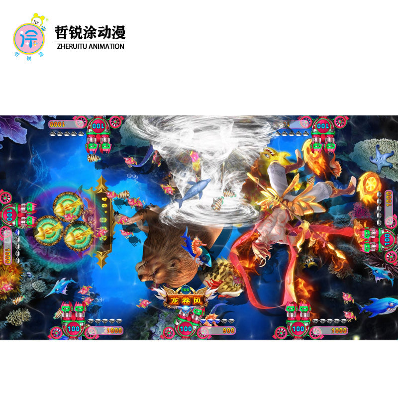 8player paddle fishing game electronic amusement park game hall fishing game fishing game shooting game