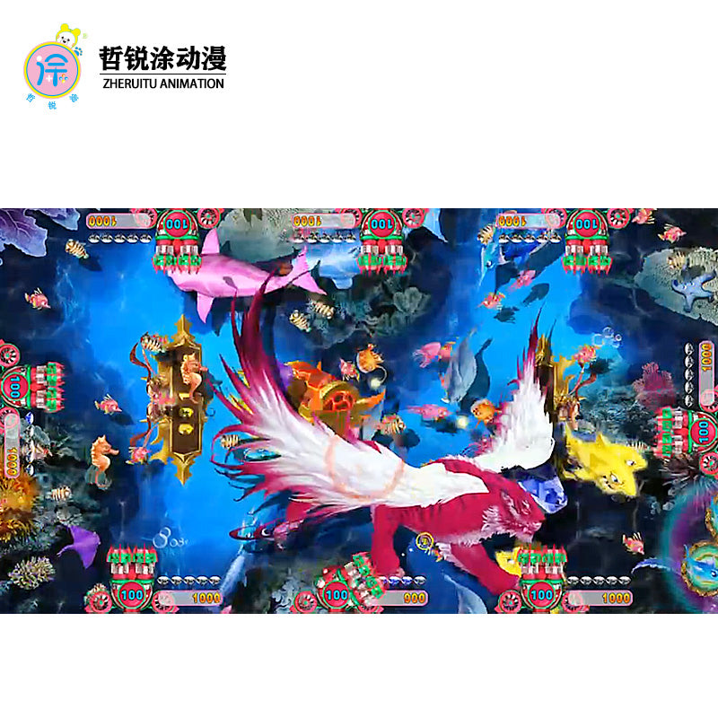 8player paddle fishing game electronic amusement park game hall fishing game fishing game shooting game