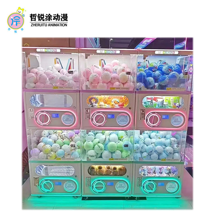 Coin Operated Gachapon Capsule Toys Mini Twist Egg Vending Machine for Supermarket