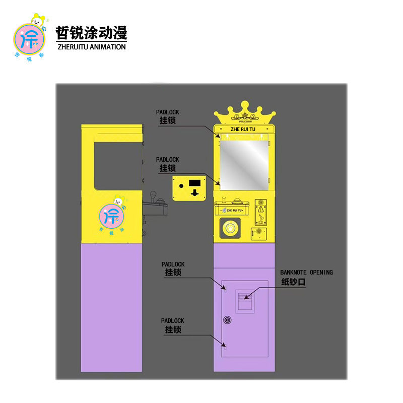 Popular Mini Home Claw Crane CoinOperated Arcade Gift Game Console Entertainment Center Equipment Home Doll Machine