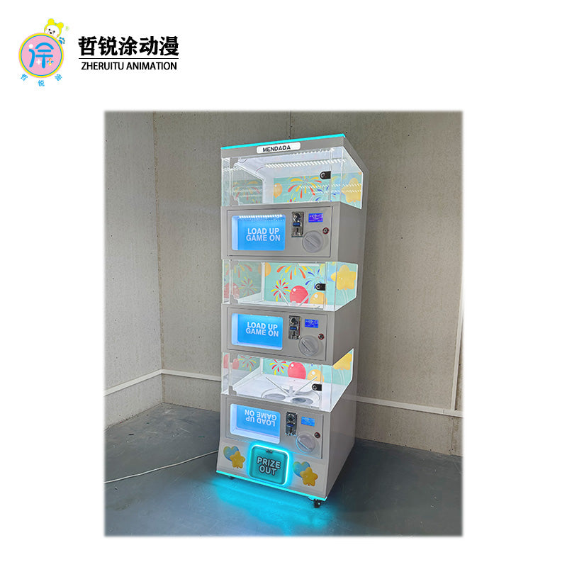 Large Network Red Coin-Operated Three-Layer Twisting Hand Gift Blind Box Children's Small Gift Machine in English