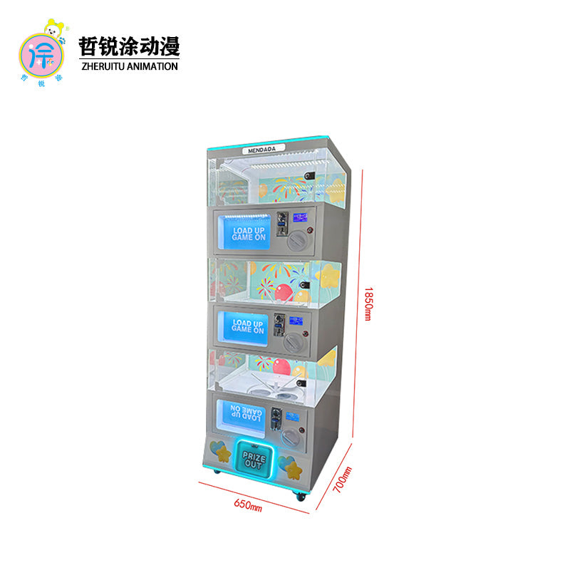 Large Network Red Coin-Operated Three-Layer Twisting Hand Gift Blind Box Children's Small Gift Machine in English