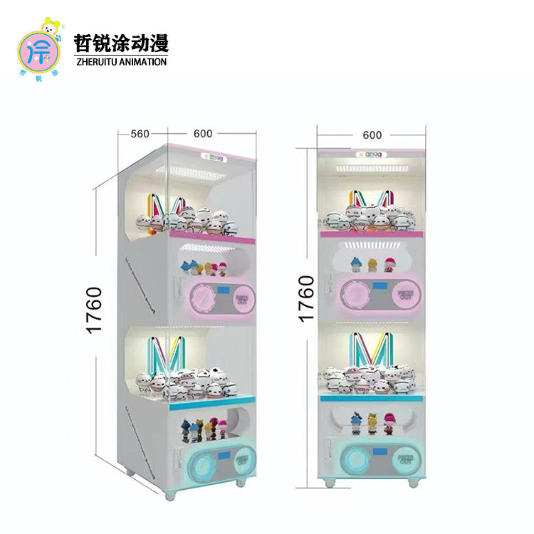 Coin Operated Gachapon Capsule Toys Vending Mini Twist Egg Vending Machine For Supermarket