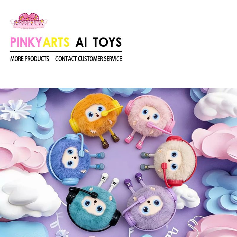 PINKYARTS Intelligent AI Dialogue Toy  A Parent-Child Companion Small Object Furball with Educational Interactive Function