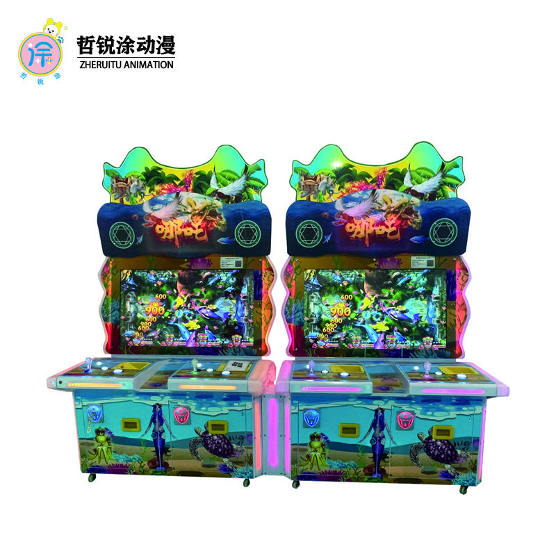 4player standing fishing game arcade table game shooting and fishing game machine entertainment arcade