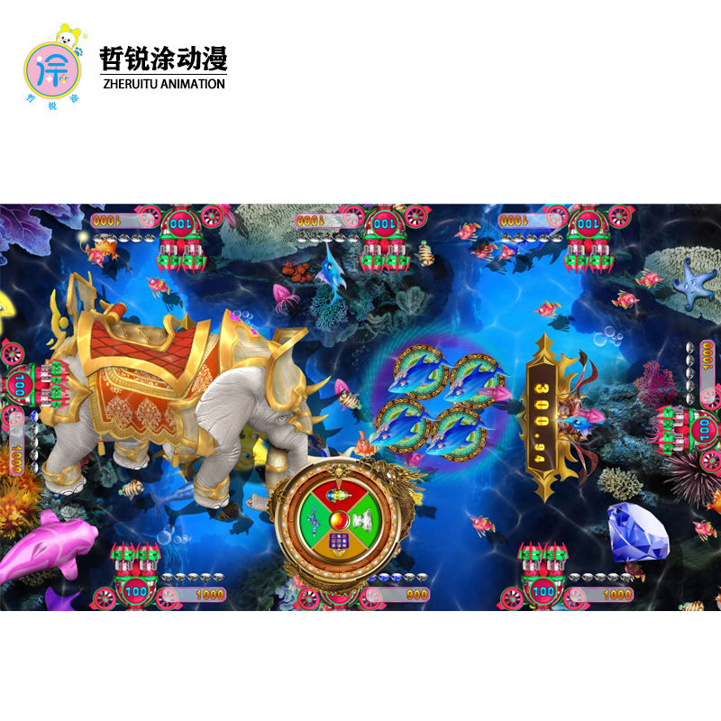 4player standing fishing game arcade table game shooting and fishing game machine entertainment arcade