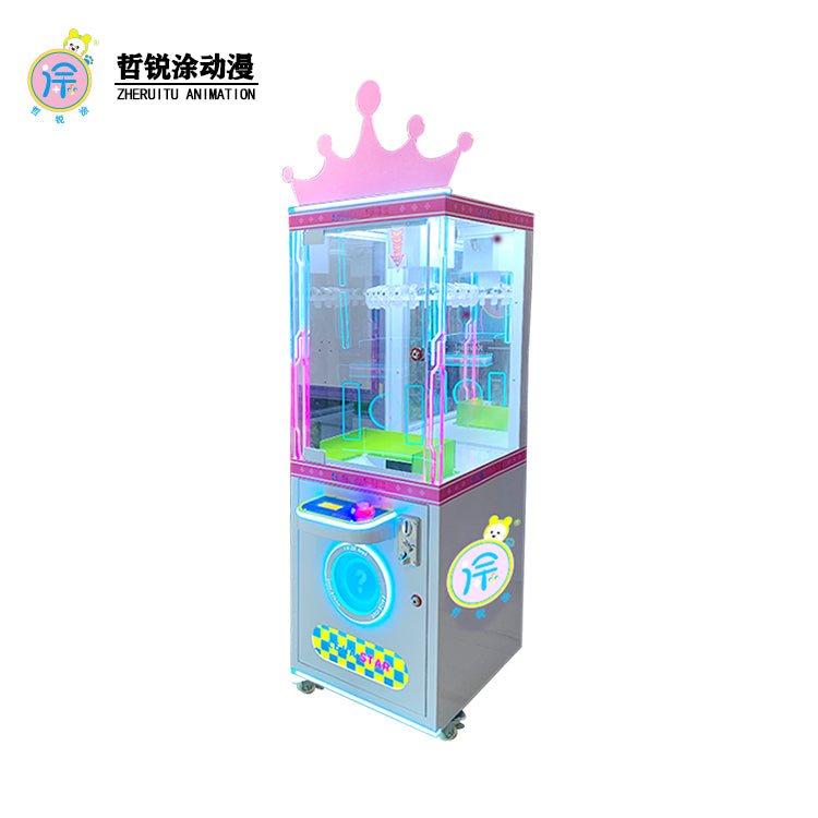 Crane Cool Clip Machine Mini Clip Claw Machine Coin-Operated Games With Candy Keychain Plush Toy Doll Clip Sticker Card Clamp