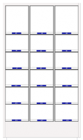 18-door ambient temperature locker