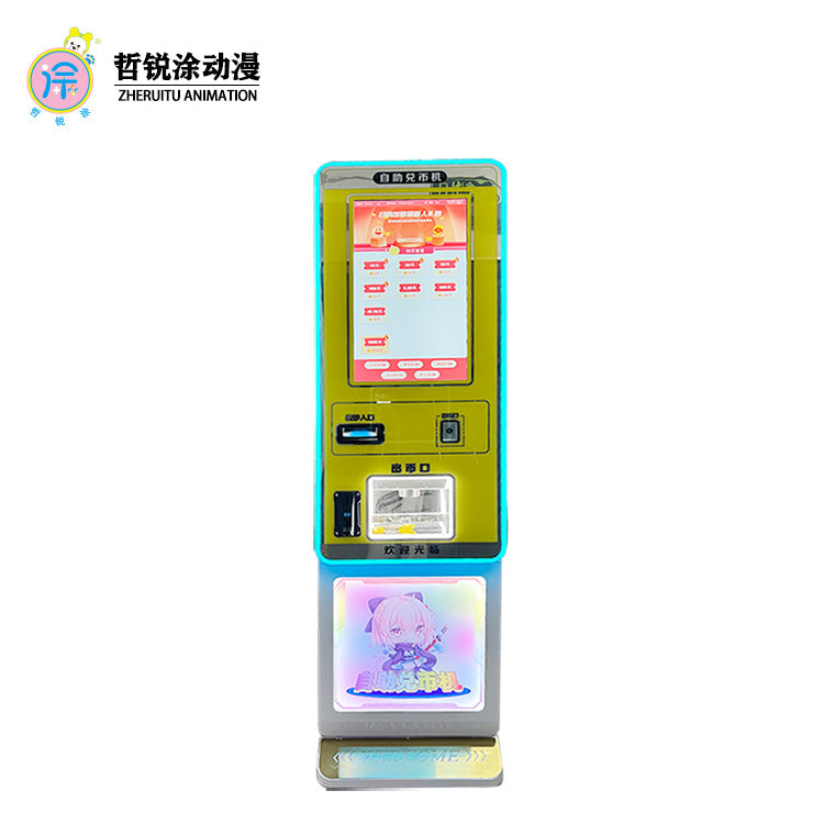 Luxury Advertising Screen Coin and Token Exchange Self-Service Machine