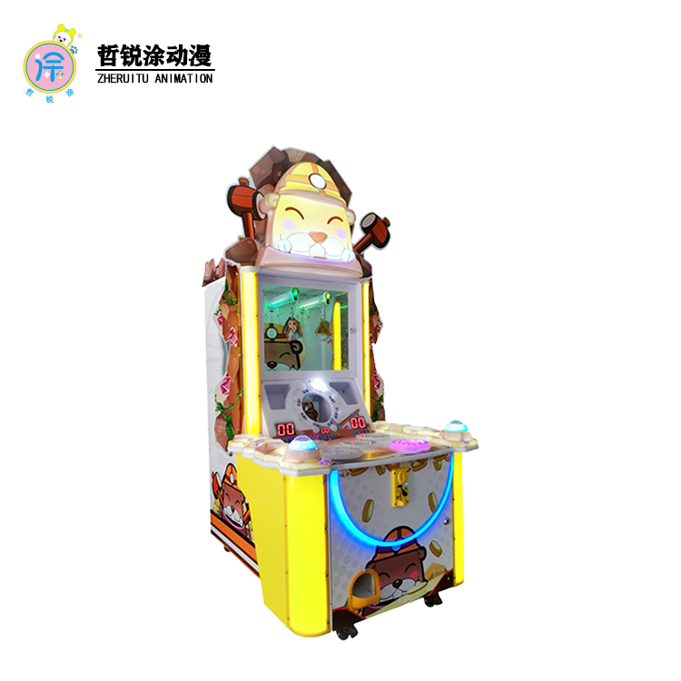 The deluxe gift version of the Whack a Mole parent child game machine is available and there is a gashapon gift arcade
