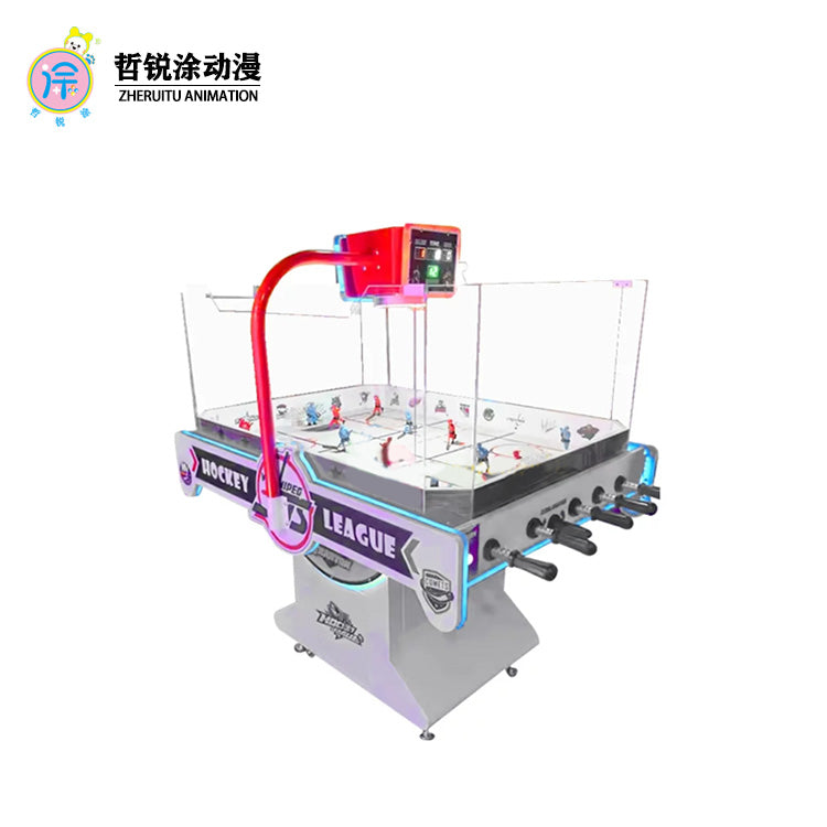 Double person ice hockey machine coin operated children's amusement park video game football machine family game machine