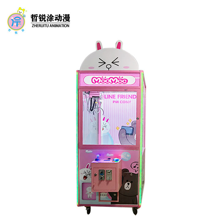 BestSelling Commercial Cartoon Claw Crane Machine Coin-Operated Game with Dolls and Gifts As Prizes