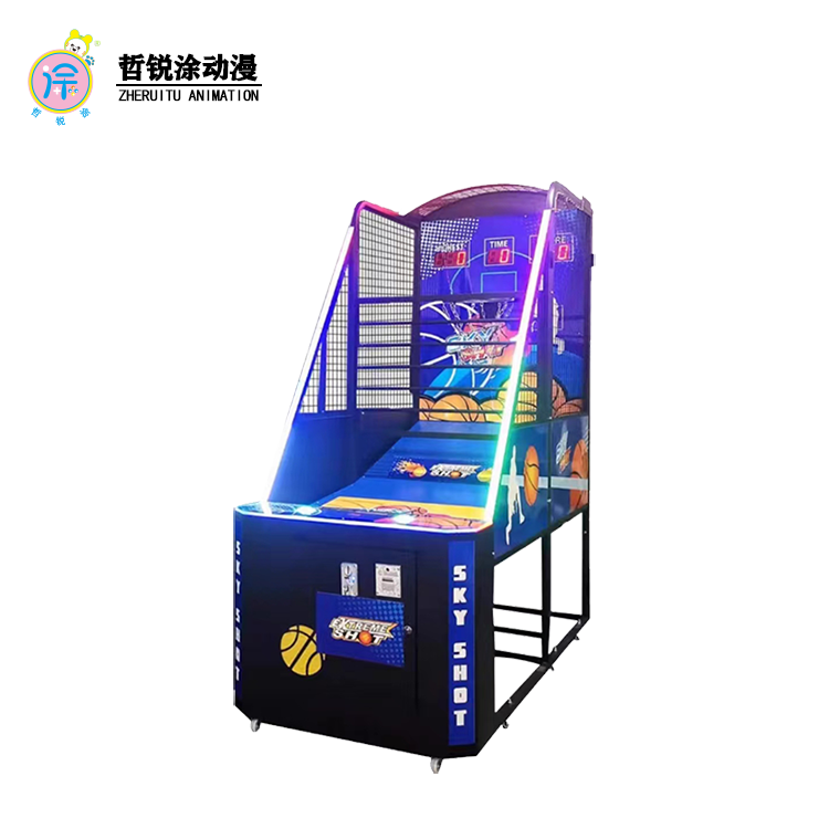 Coin Operated Indoor Amusement Center New Electronic Basketball Machine Amusement Street Basketball Shoot Hoops Game Machine