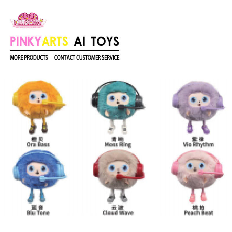 PINKYARTS Intelligent AI Dialogue Toy  A Parent-Child Companion Small Object Furball with Educational Interactive Function
