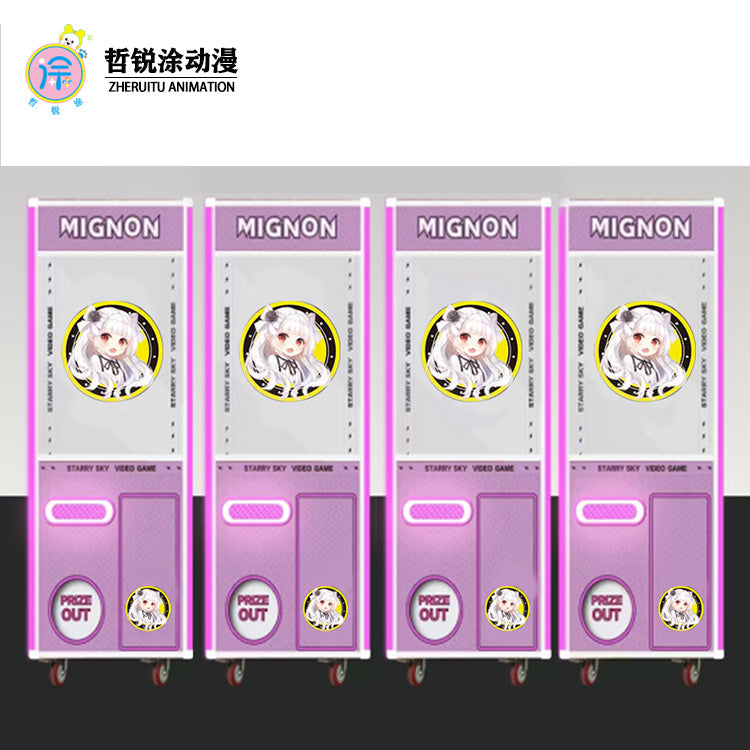 Small doll machine  slot machine for collecting figurines Commercially available for coin operation. Entertainment equipment for video game centers