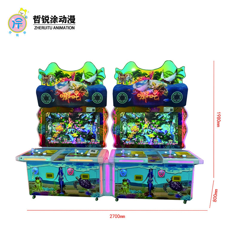 4player standing fishing game arcade table game shooting and fishing game machine entertainment arcade