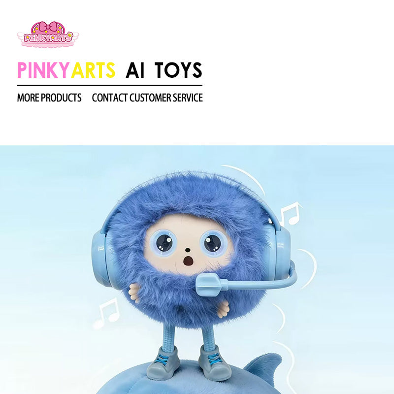 PINKYARTS Intelligent AI Dialogue Toy  A Parent-Child Companion Small Object Furball with Educational Interactive Function