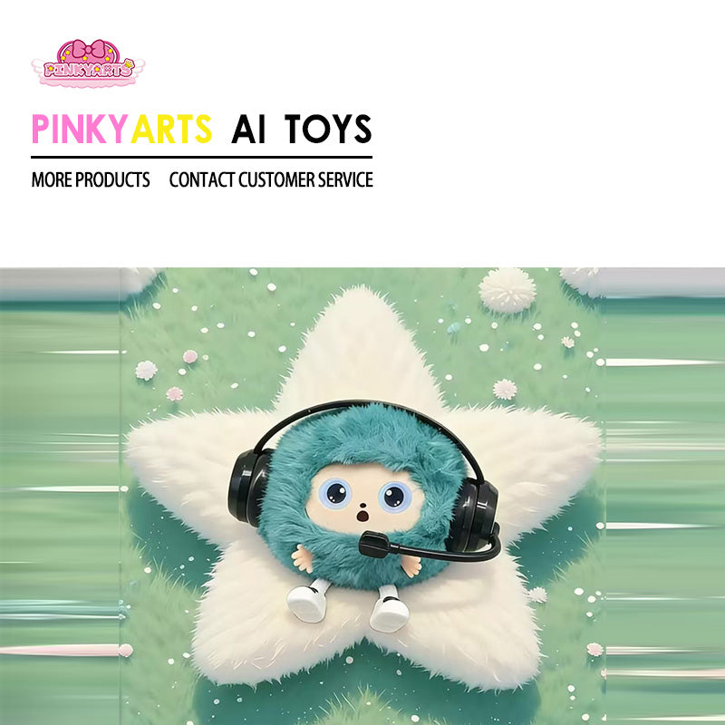 PINKYARTS Intelligent AI Dialogue Toy  A Parent-Child Companion Small Object Furball with Educational Interactive Function