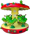 Apple Six-Seater Carousel Children's Rotating Carousel at the Amusement Park