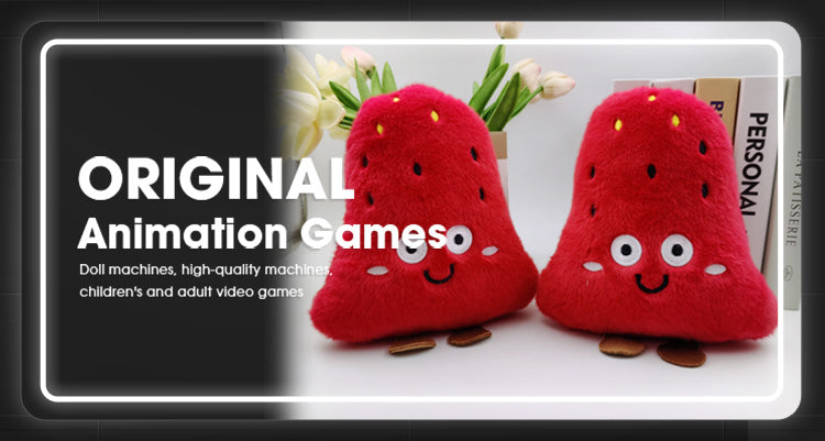 8-inch Plush Dolls | MOQ 20 pcs |Children's doll bear rabbit gift plush toy dinosaur grab-and-play electronic game center