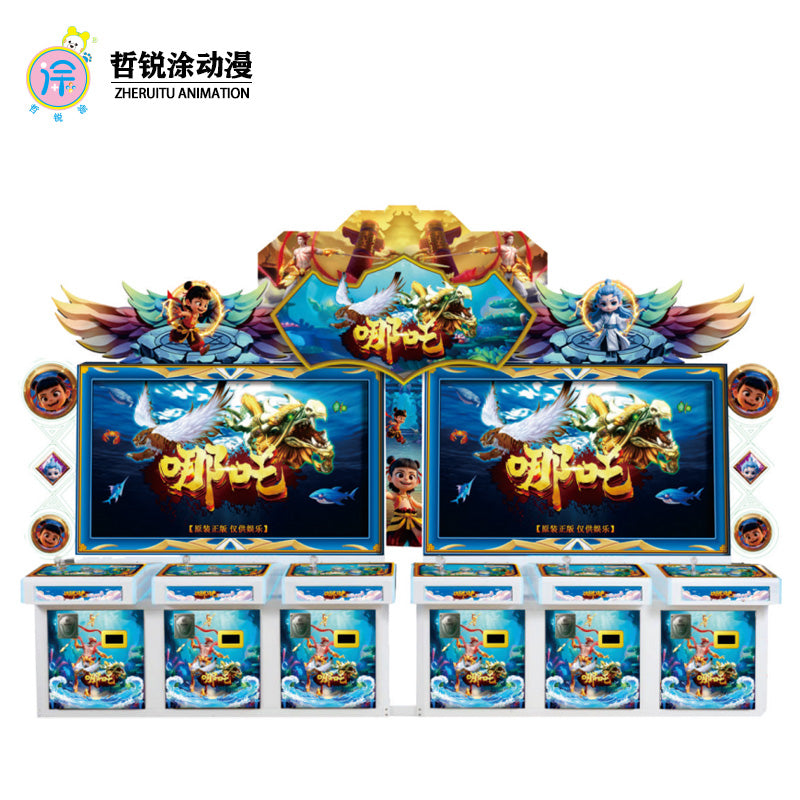 Six player fishing game machine entertainment arcade game hall fishing amusement machine