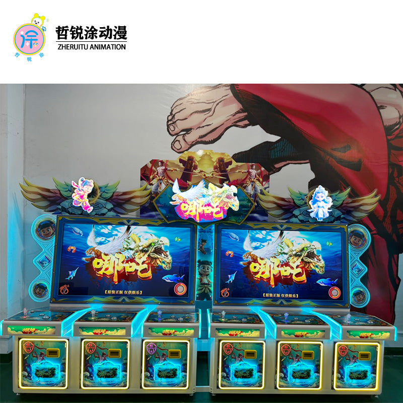 Six player fishing game machine entertainment arcade game hall fishing amusement machine