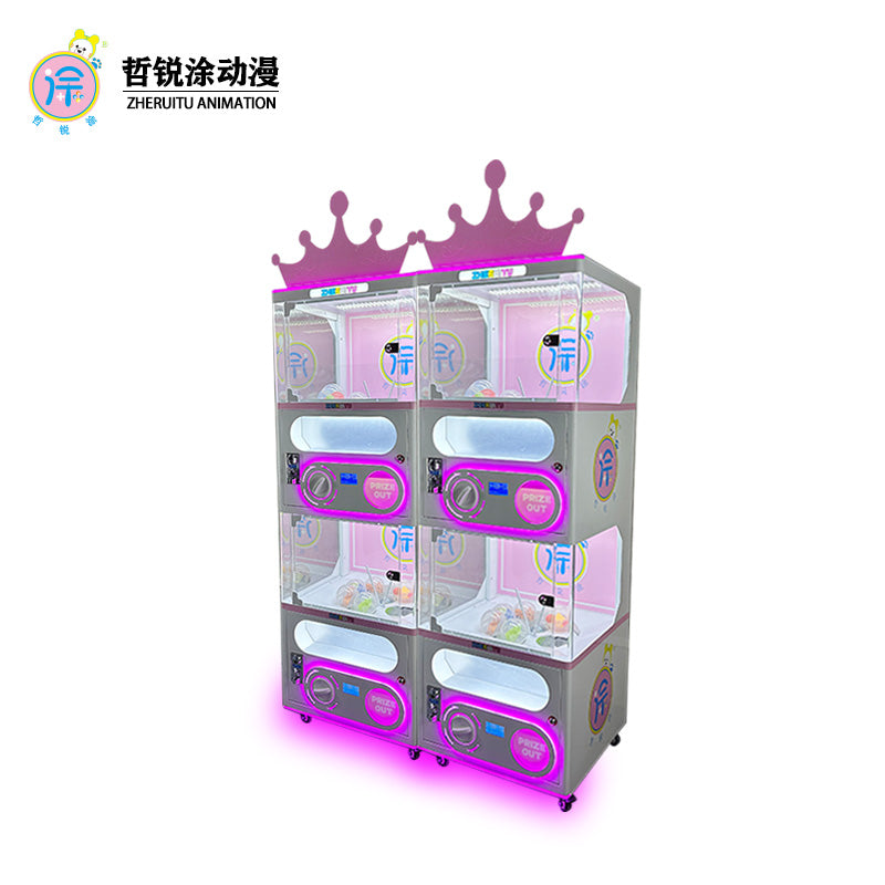 Coin Operated Gachapon Capsule Toys Vending Mini Twist Egg Vending Machine For Supermarket