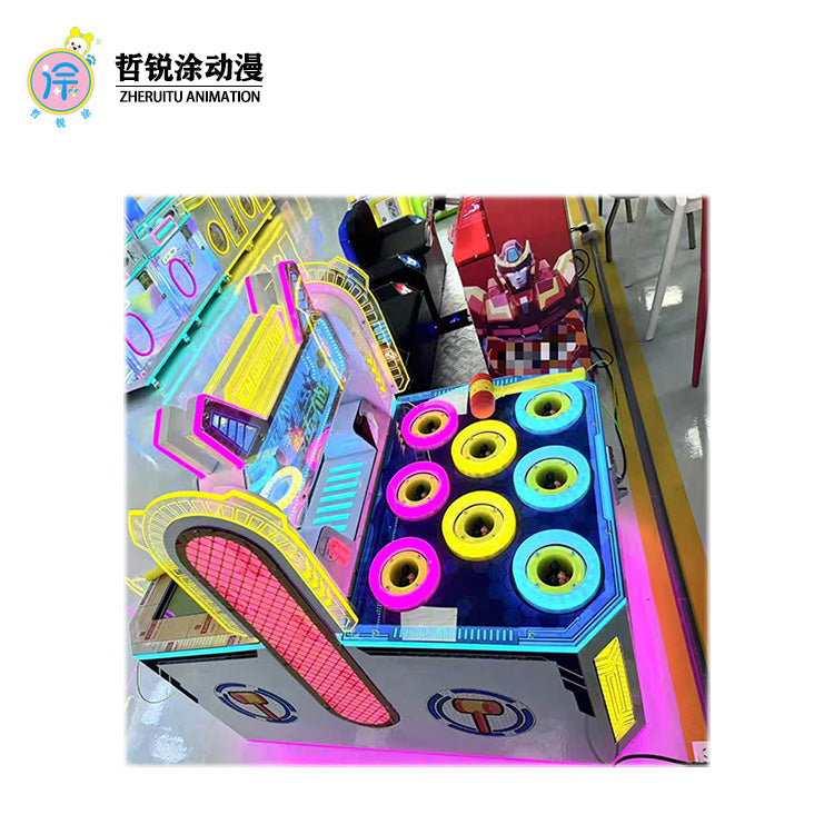 Hardware two person luxury whac a mole machine for parents and children touch screen tapping two and one game console