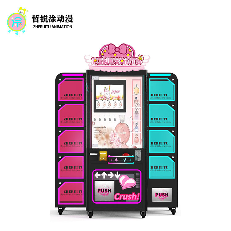 Smart perfume vending machine  24 hour self scanning perfume sprayer machine  supermarket self service vending cabinet