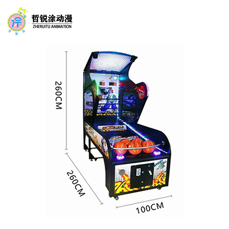 Luxury Adult Basketball Shooting Machine Coin-Operated Arcade Basketball Gear for Game Centers Iron Material