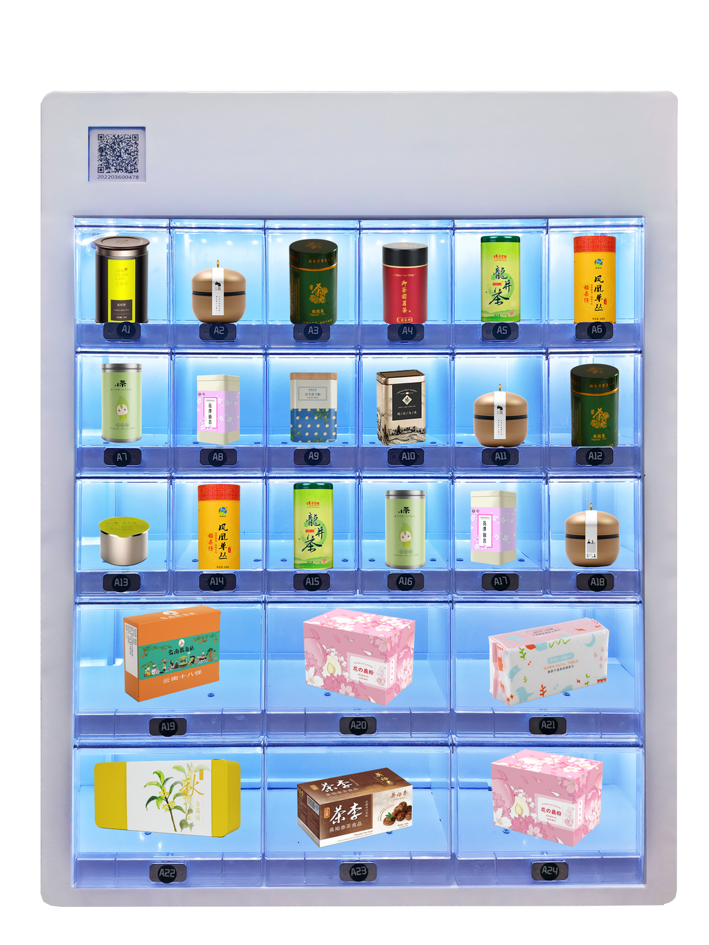 24-door ambient temperature locker