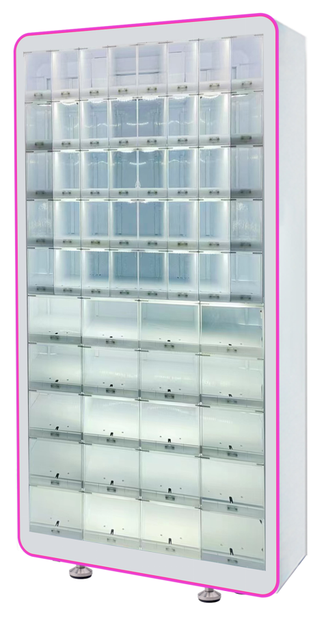 60-door ambient temperature display cabinet with lighting