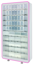 60-door ambient temperature display cabinet with lighting