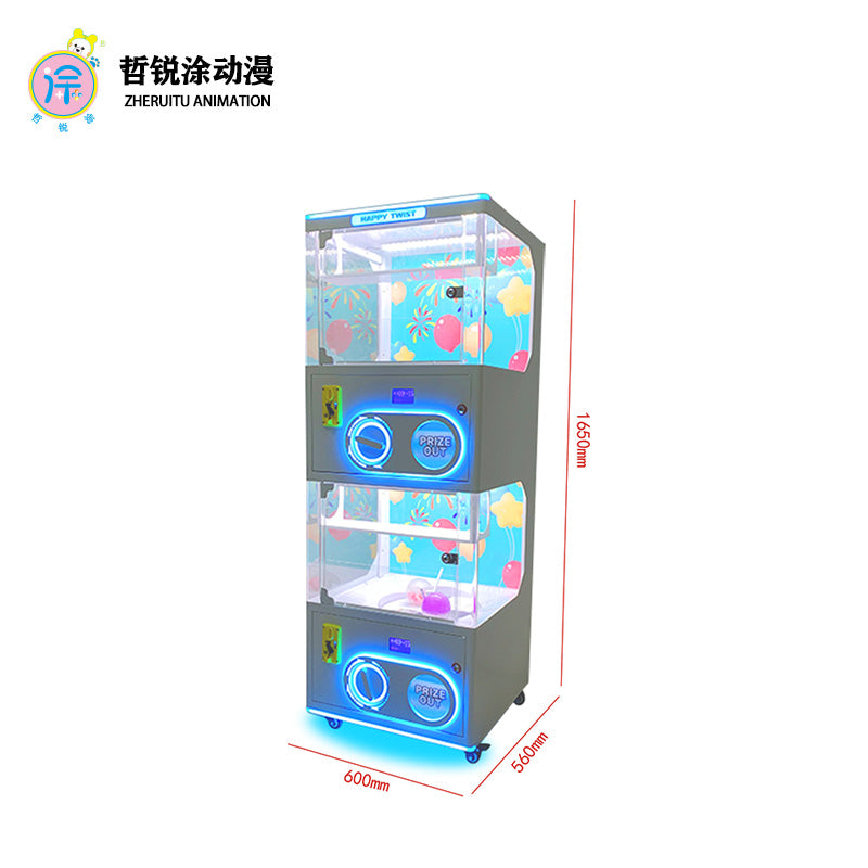 Coin-Operated Gachapon Capsule Vending Machine with Mini Twist Egg Design for Supermarkets