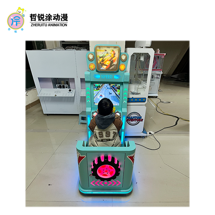 New Kidsren's Extreme Drift Racing Artificial Machine Coin-Operated Arcade Game for Supermarket Entrance Commercial Scan Code