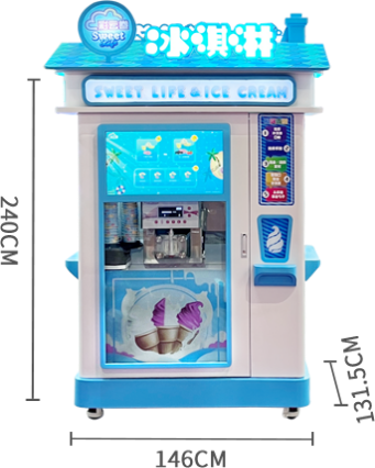 Fully Automatic Ice Cream Machine CYJ688 Triple Head Self Service Vending Machine